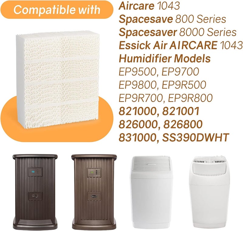 Ximoon 1043 Essick Humidifier Wick Filter for AIRCARE Air EP9500 EP9700 EP9800 EP9 EP9R EP9R500 EP9R700 EP9R800 800821000 826000 826600 831000 Fit Bemis Space Saver 800 8000 Series Evaporative - 2 Pack - Image 3
